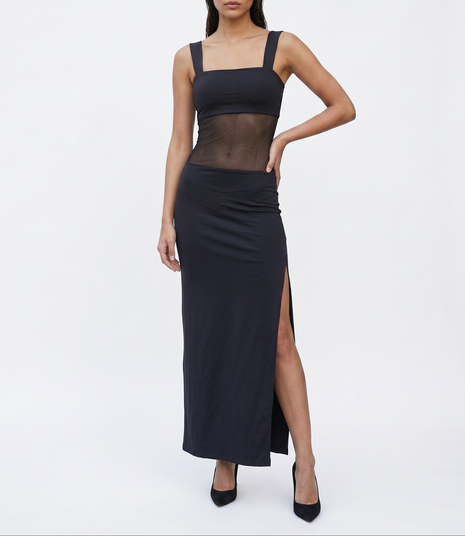 TULLE MAXI DRESS