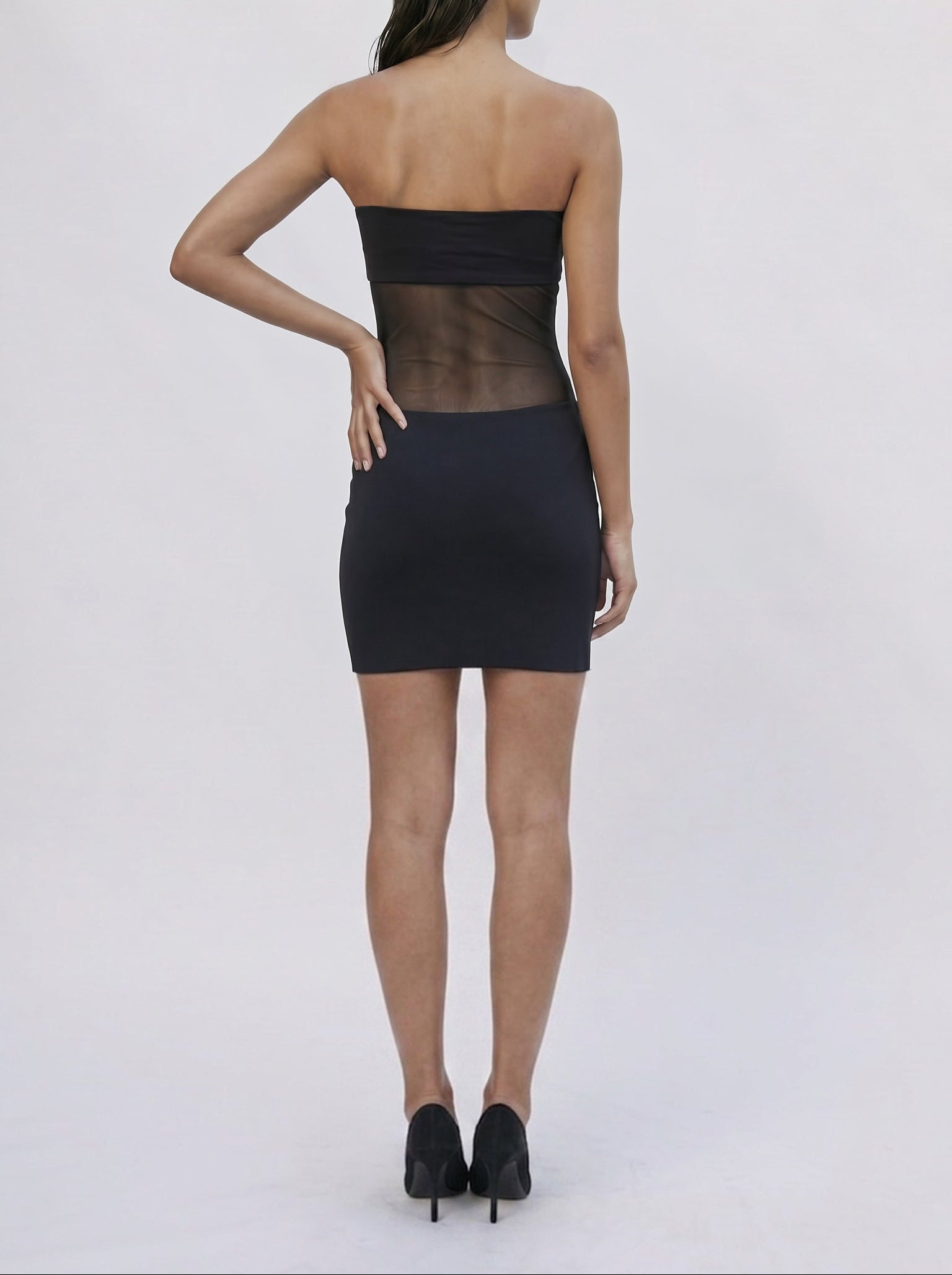 TULLE MINI DRESS NERO