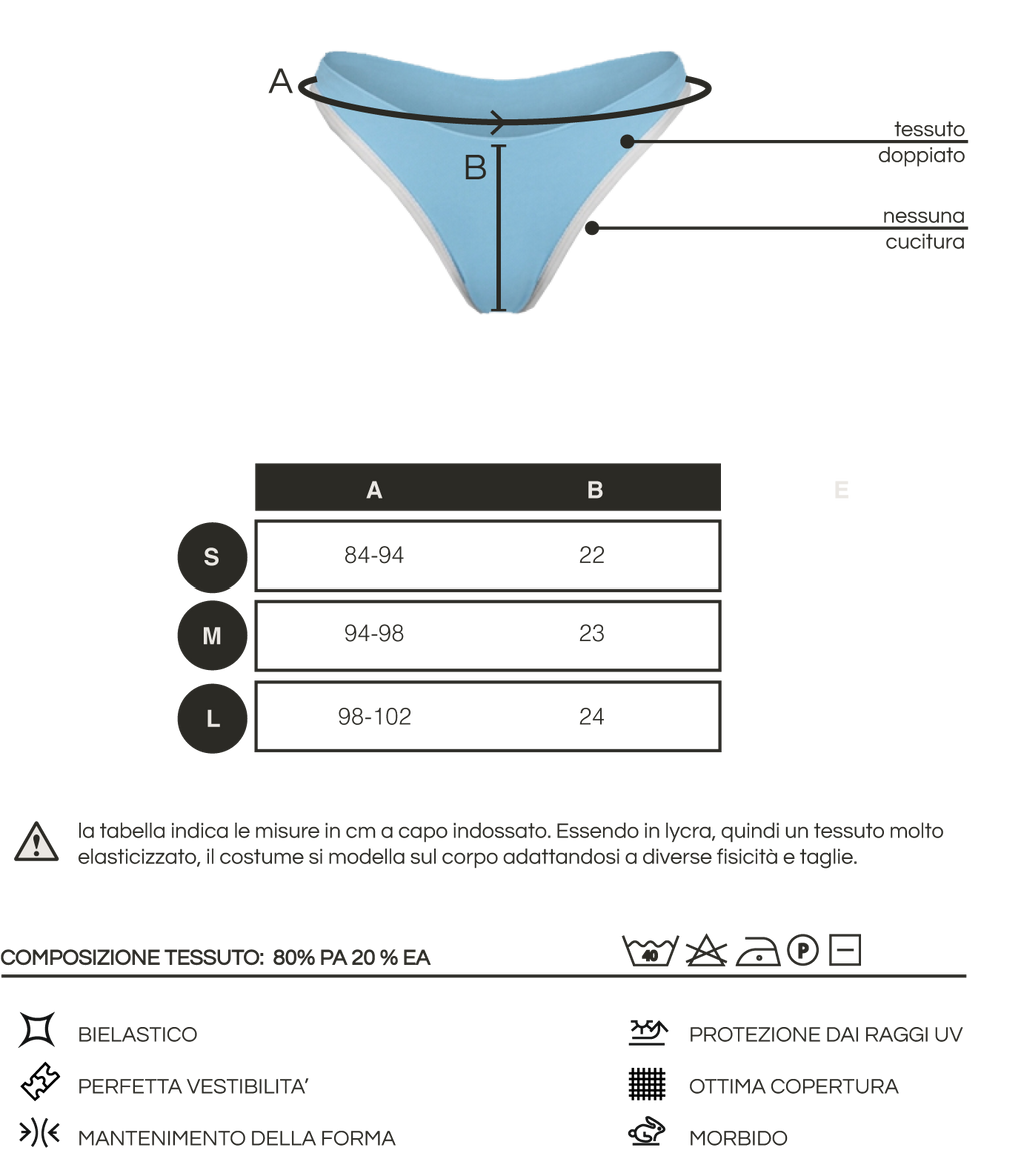 SLIP MINIMAL AZZURRO