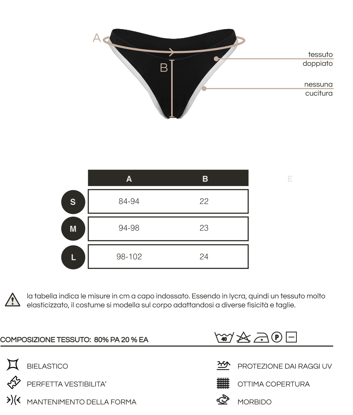 SLIP MINIMAL NERO
