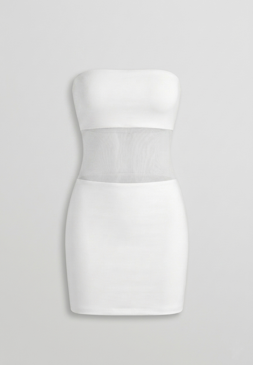TULLE MINI DRESS BIANCO
